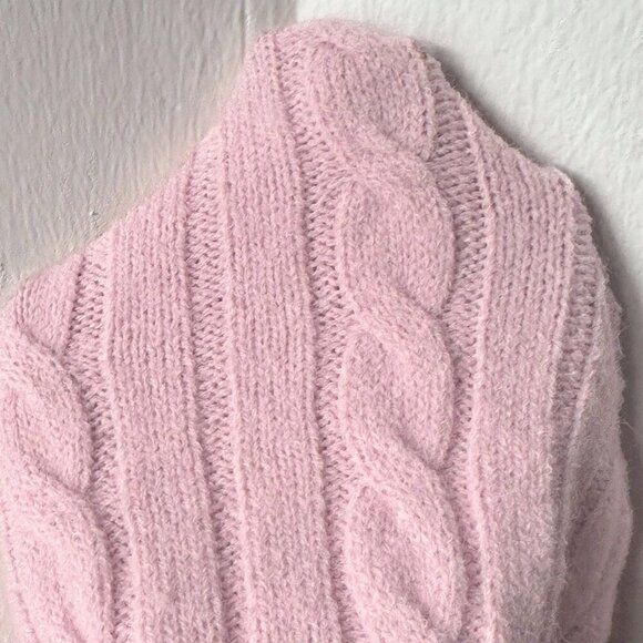 Pink Casual Women's Sexy Fitted Knit Dress - Picture 8 of 8